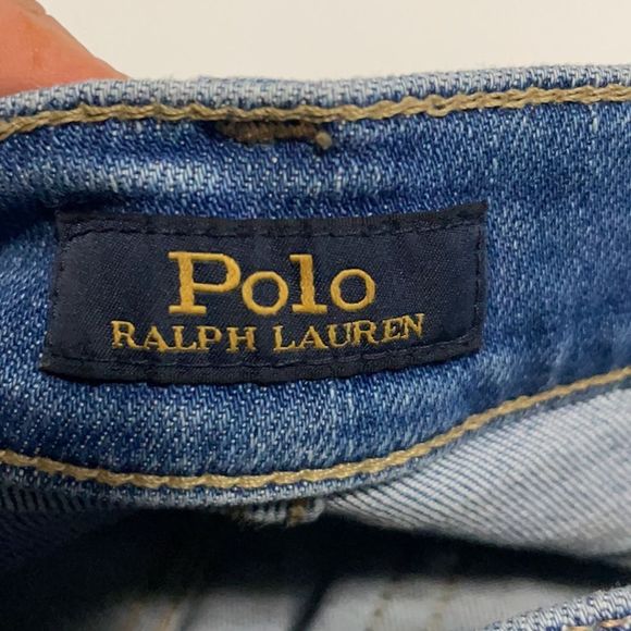 Polo by Ralph Lauren Blue and White Straight Leg Jeans - Picture 7 of 13
